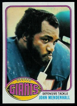 John Mendenhall 1976 Topps football card