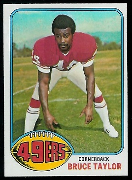 Bruce Taylor 1976 Topps football card