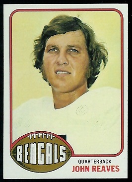 John Reaves 1976 Topps football card