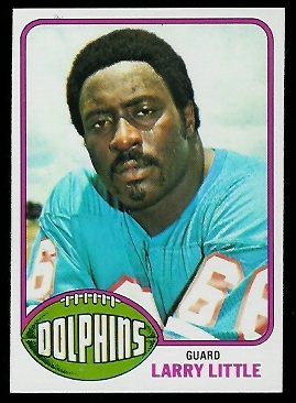 Larry Little 1976 Topps football card