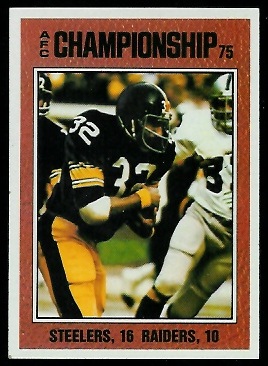 AFC Championship 1976 Topps football card