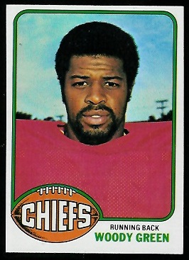 Woody Green 1976 Topps football card