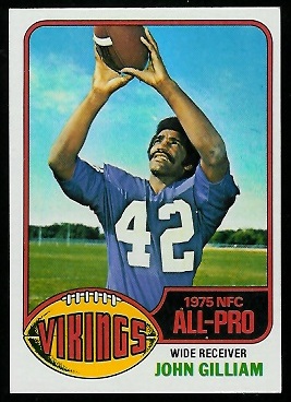 John Gilliam 1976 Topps football card