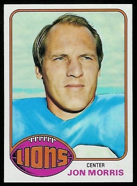 Jon Morris 1976 Topps football card