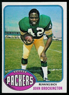 John Brockington 1976 Topps football card