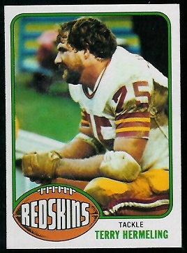 Terry Hermeling 1976 Topps football card Terry Hermeling 1976 Topps football card