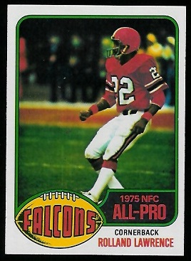 Rolland Lawrence 1976 Topps football card