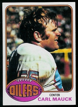 Carl Mauck 1976 Topps football card