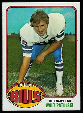 Walt Patulski 1976 Topps football card