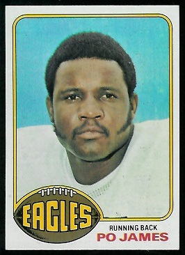 Po James 1976 Topps football card