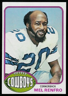 Mel Renfro 1976 Topps football card