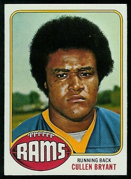 Cullen Bryant 1976 Topps football card