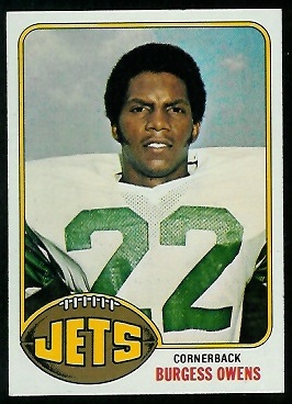 Burgess Owens 1976 Topps football card