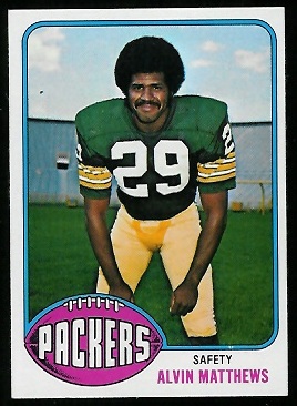 Al Matthews 1976 Topps football card Al Matthews 1976 Topps football card