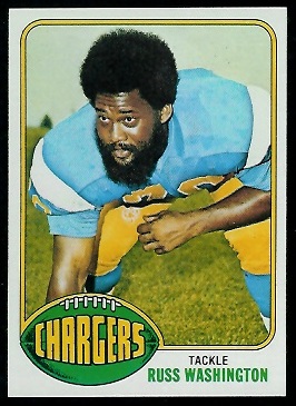 Russ Washington 1976 Topps football card