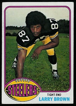 Larry Brown 1976 Topps football card