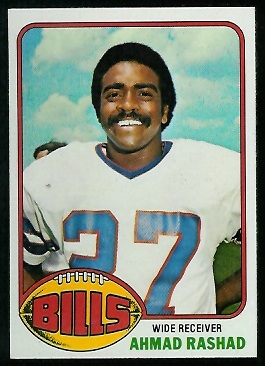 Ahmad Rashad 1976 Topps football card