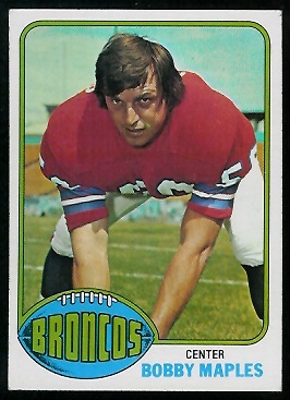 Bobby Maples 1976 Topps football card