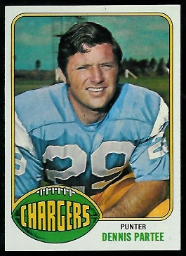 Dennis Partee 1976 Topps football card