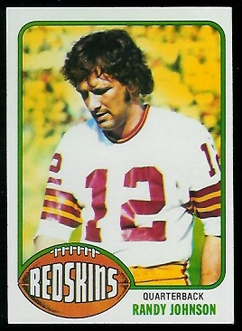 Randy Johnson 1976 Topps football card