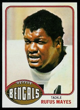 Rufus Mayes 1976 Topps football card