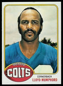 Lloyd Mumphord 1976 Topps football card