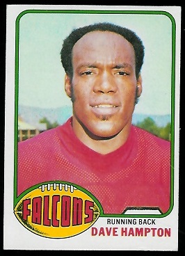 Dave Hampton 1976 Topps football card
