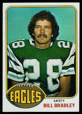 Bill Bradley 1976 Topps football card