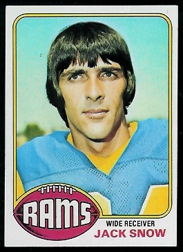 Jack Snow 1976 Topps football card