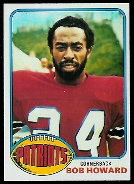 Bob Howard 1976 Topps football card