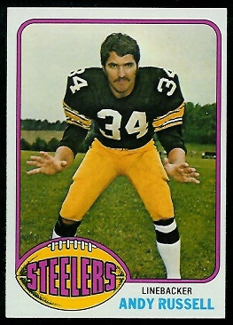 Andy Russell 1976 Topps football card