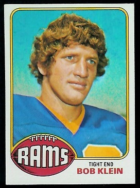 Bob Klein 1976 Topps football card