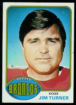 Jim Turner 1976 Topps football card