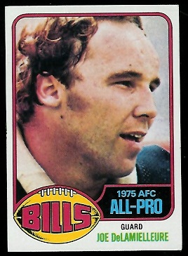 Joe DeLamielleure 1976 Topps football card Joe DeLamielleure 1976 Topps football card