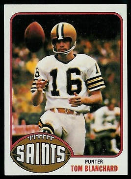 Tom Blanchard 1976 Topps football card