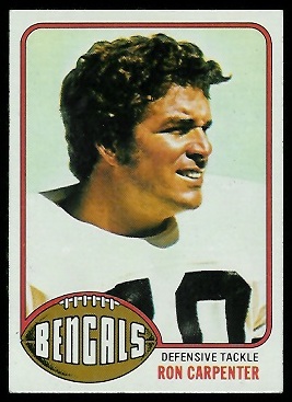 Ron Carpenter 1976 Topps football card