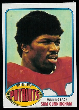 Sam Cunningham 1976 Topps football card