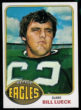 Bill Lueck 1976 Topps football card
