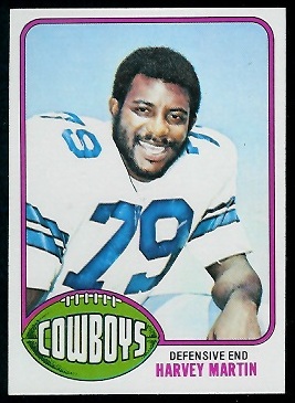 Harvey Martin 1976 Topps football card