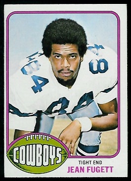 Jean Fugett 1976 Topps football card