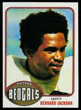 Bernard Jackson 1976 Topps football card