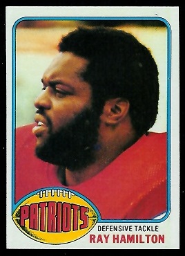Ray Hamilton 1976 Topps football card