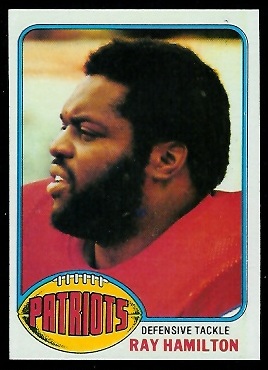 Ray Hamilton 1976 Topps football card Ray Hamilton 1976 Topps football card