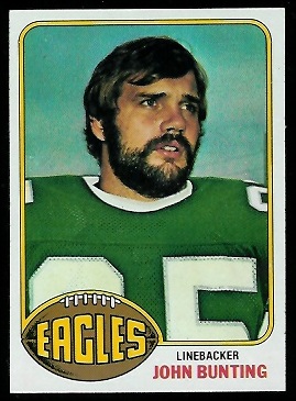 John Bunting 1976 Topps football card