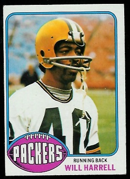 Will Harrell 1976 Topps football card