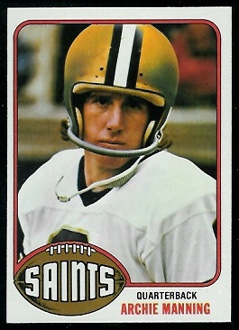 Archie Manning 1976 Topps football card