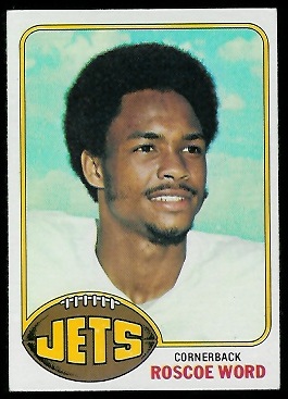 Roscoe Word 1976 Topps football card