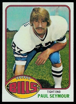 Paul Seymour 1976 Topps football card