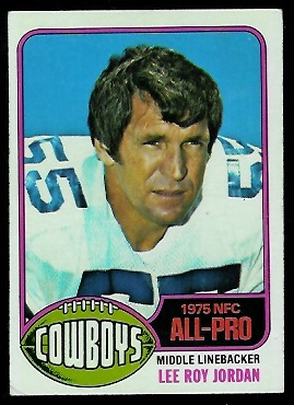 Lee Roy Jordan 1976 Topps football card