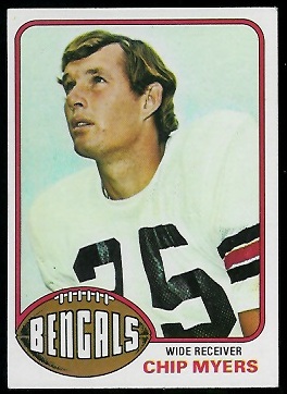 Chip Myers 1976 Topps football card